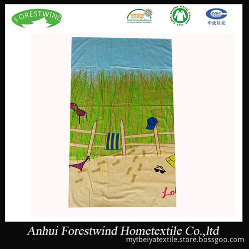 custom logo printed full printing microfiber beach towel